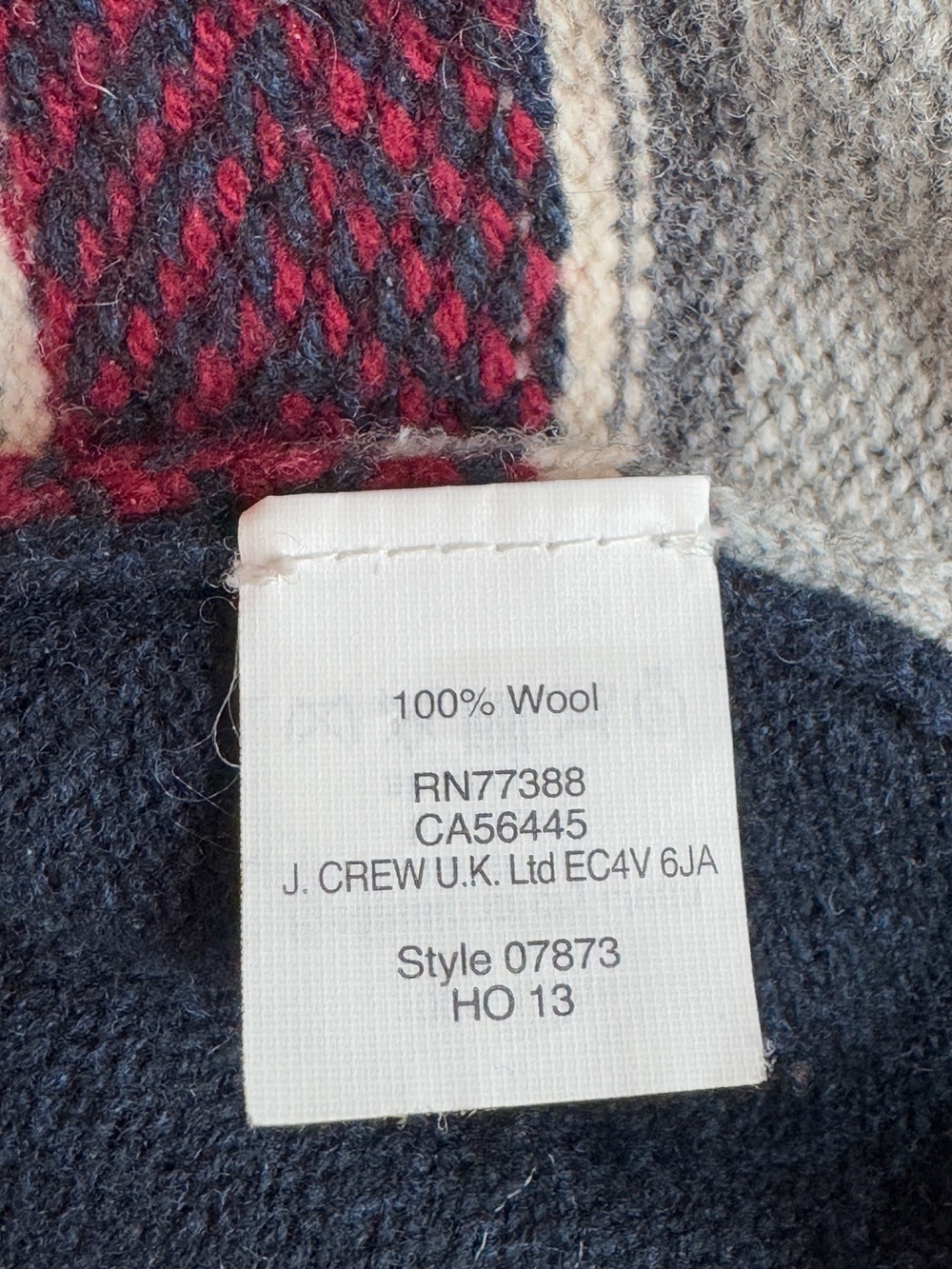 J. Crew Fair Isle Rhinestone Jeweled 100% Wool Sweater - Picture 8 of 8